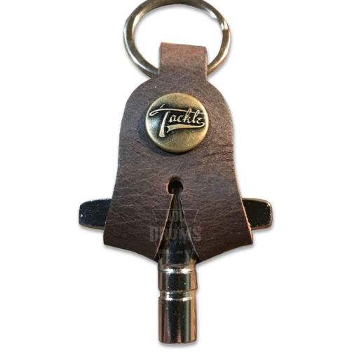 Tackle Walnut Script Brass Cap leather drum key case