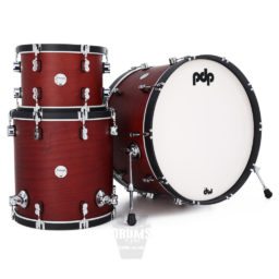 pdp concept classic maple rock 24 drum kit in ox-blood finish