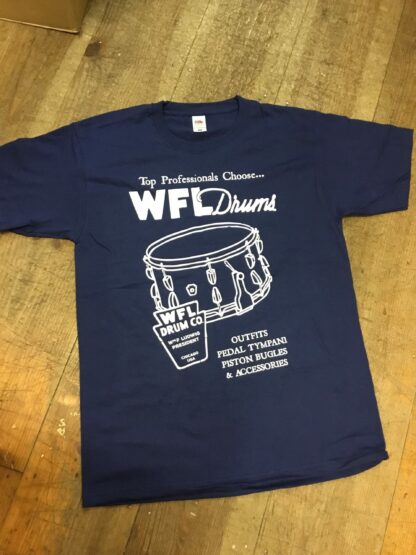 WFL Drum Co Vintage T-Shirt in navy colour