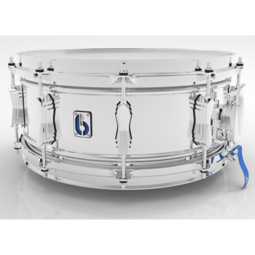 British Drum Co Snare Drum 14" x 6" Bluebird Double-Beaded Brass Shell 1