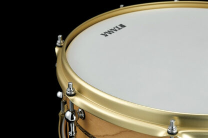 Tama Star Reserve Solid Maple 14" x 5" Snare Drum - brass hoop detail