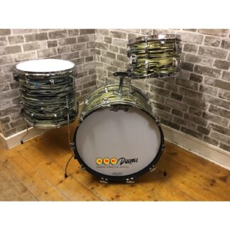 Vintage 1970's Ludwig Black Oyster Re-Wrap Super Classic 13"16"22"